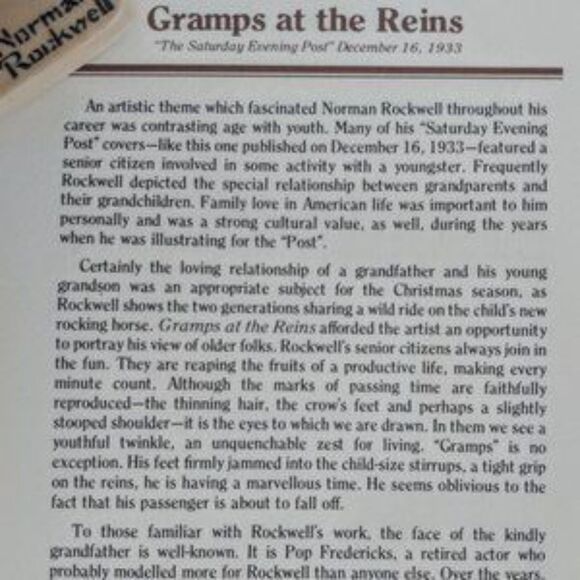 Norman Rockwell "Gramps at the Reins" Figurine - Picture 9 of 15